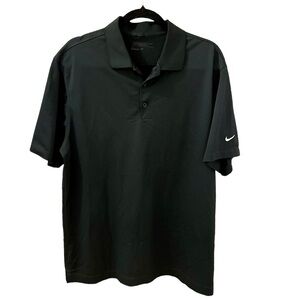 Nike Golf Performance Polo Shirt, Size L, Black, 100% Polyester.